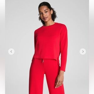 SPANX Air Essential Red Long Sleeve Top